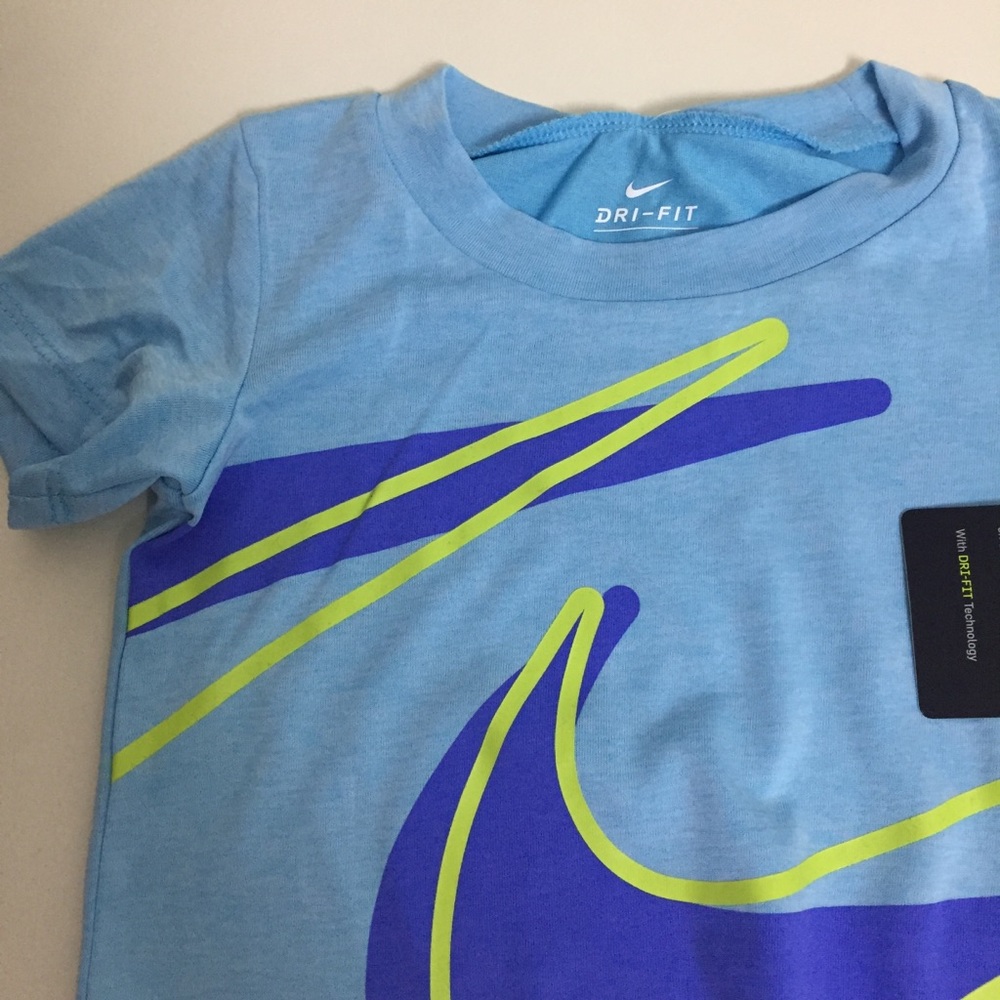 Nike Baby Boy Cute blue neon outfit shorts top - Picture 8 of 8